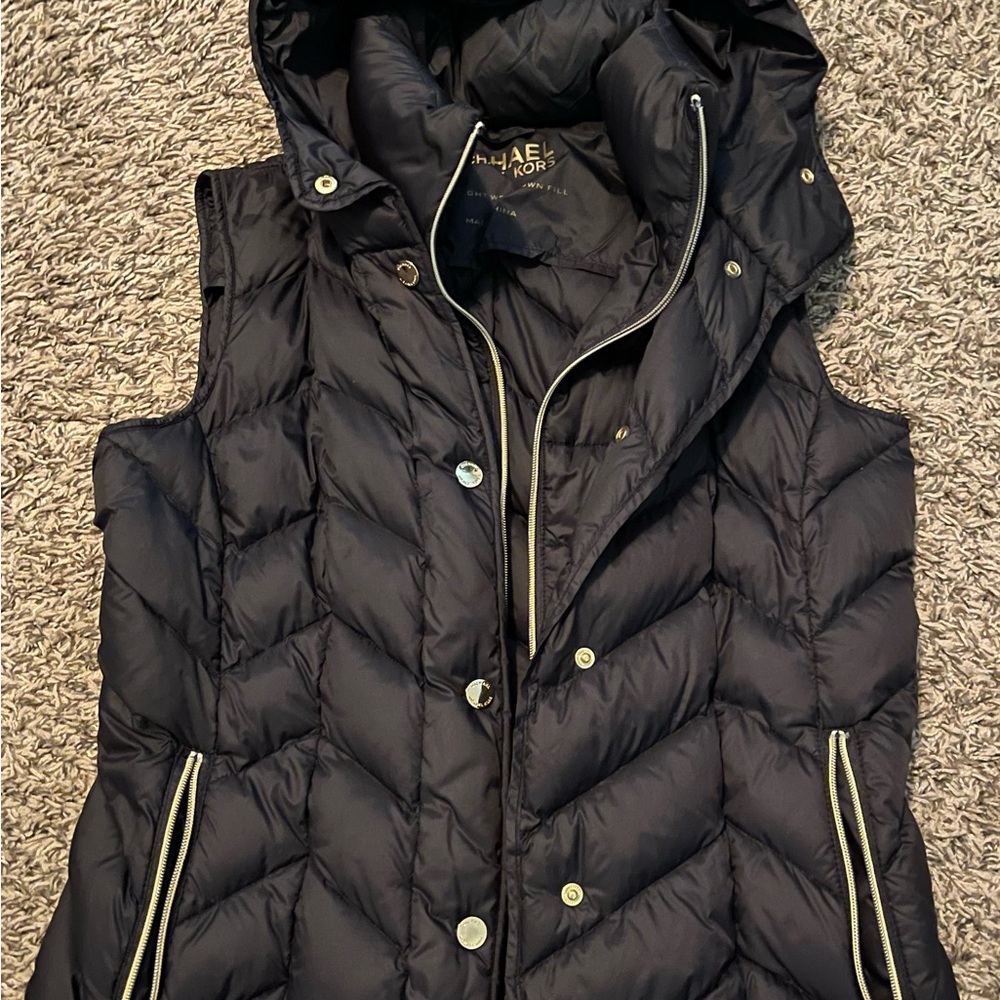 Women’s MICHAEL KORS Ultra LightWeight Down Vest Black Sz Small